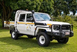 Toyota LandCruiser 70 Series Dual Cab Tray Back Mine Spec Hire Vehicle